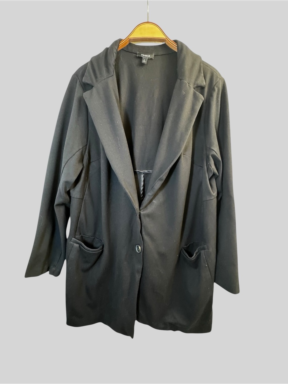 Torrid Women’s Black Longline Stretch Blazer Workwear Jacket Plus Size 3X